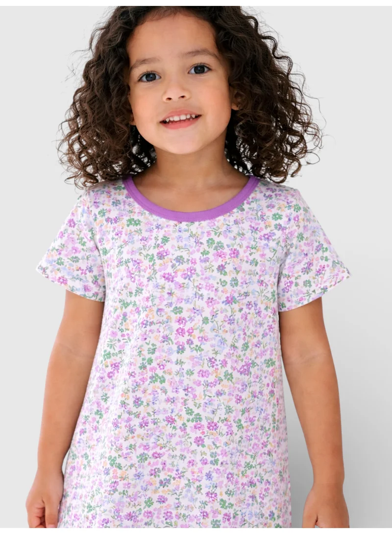 Victor And Jane Age Kids Girls’ Nightdress – Floral Print Sleep Tee Dress for Women | Best Price UAE